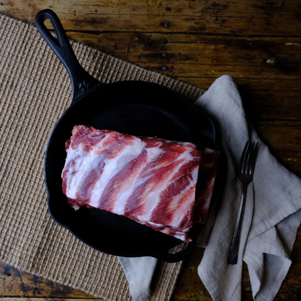 heritage breed berkshire pork spare ribs side ribs langley bc