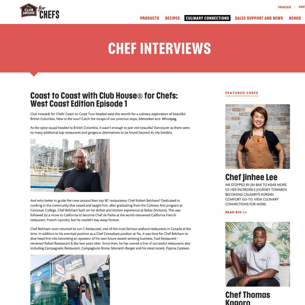 Coast to Coast with Clubhouse for Chefs