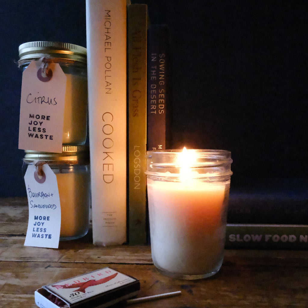 hand poured zero waste candle for sale vancouver bc